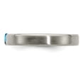 thumbnail image 3 of Edward Mirell Titanium Brushed Blue Topaz 4mm Band EMR164, 3 of 5