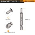 thumbnail image 2 of Uxcell 3pcs H9/64 Punta de destornillador hexagonal 1/4" Vástago hexagonal 50mm/2" Longitud Punta magnética de cabeza hexagonal de acero S2 para destornilladores eléctricos y manuales, 2 of 7