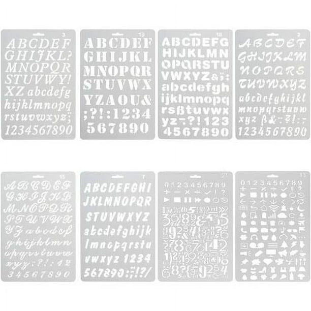 Plantillas flexibles de letras y números del alfabeto, plantillas multifuncionales de aplicación amplia para pintar y hacer manualidades, material ecológico duradero y reutilizable para mascotas para