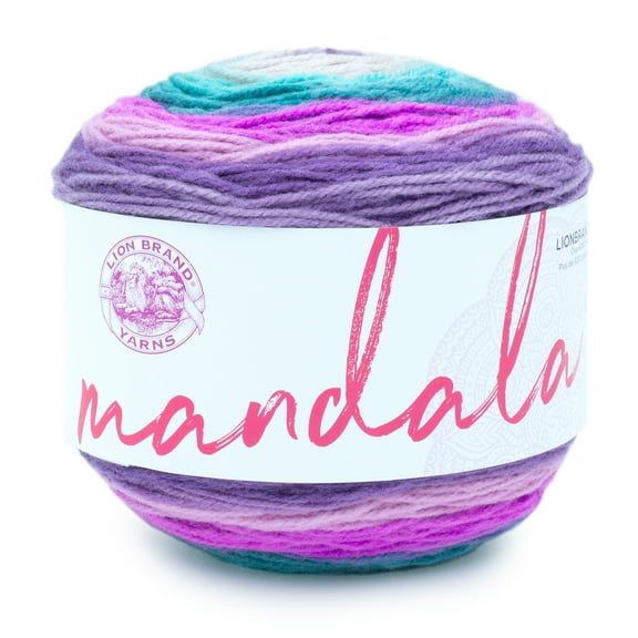 Lion Brand Yarn Mandala Mothra Self-Striping Light Acrylic Multi-color Yarn