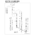 thumbnail image 3 of Kingston Brass KS1791BEXBS Essex Double-Handle 4-Hole Widespread Kitchen Faucet with Brass Sprayer in Polished Chrome, 3 of 5