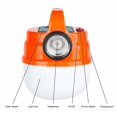 thumbnail image 3 of Carpa 1200mAh Lámpara Impermeable 6 Modos de luz para BBQ Senderismo Pesca Naranja JShteea El nuevo, 3 of 4