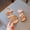 Khaki, variant on Eltusu Girls Sandals with Strap, No Slip Comfort Open Toe Soft Sole Summer Shoes Beige Size 11(Little Kids)