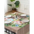 thumbnail image 3 of Easter Suqare Tablecloth - 54 x 54 Inch, Spring Colorful Eggs Flower Leaf Wood Grain Plaid Waterproof & StainResistant Tablecloth, Washable Oil-proof Table Cover for Dining/Party/Wedding/Buffet, 3 of 9