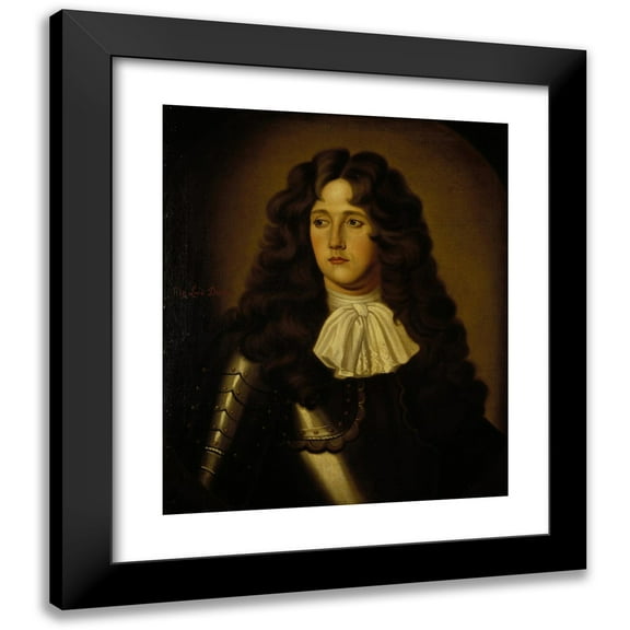 Anonymous 12x14 Black Modern Framed Museum Art Print Titled - John Graham of Claverhouse, Viscount Dundee, About 1649 - 1689. Jacobite Leader (1675)