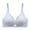 Light Blue, variant on Wirefree Bra with Mesh Panels for Women, Solid Color Back Hook Adjustable Strains Breathable Comfort