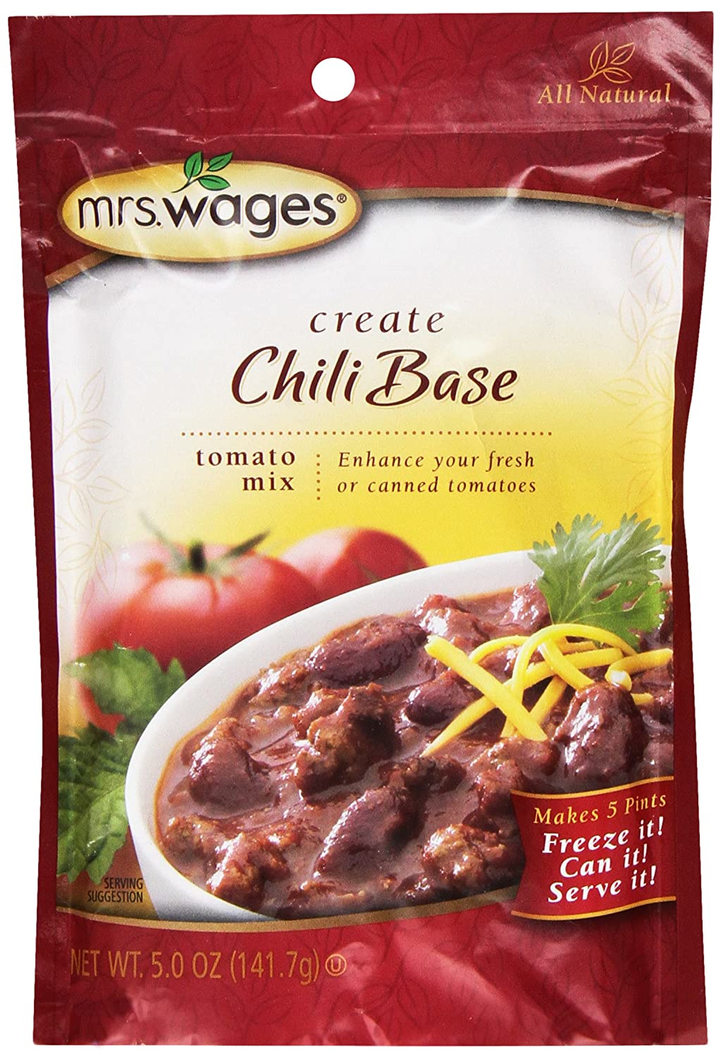 Mrs. Wages Chili Basetomato Mix, 5Ounce Packages (Pack Of 6)