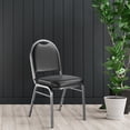 thumbnail image 6 of NPS 9200 Series Premium Vinyl Upholstered Stack Chair, Panther Black Seat/ Silvervein Frame, 6 of 6