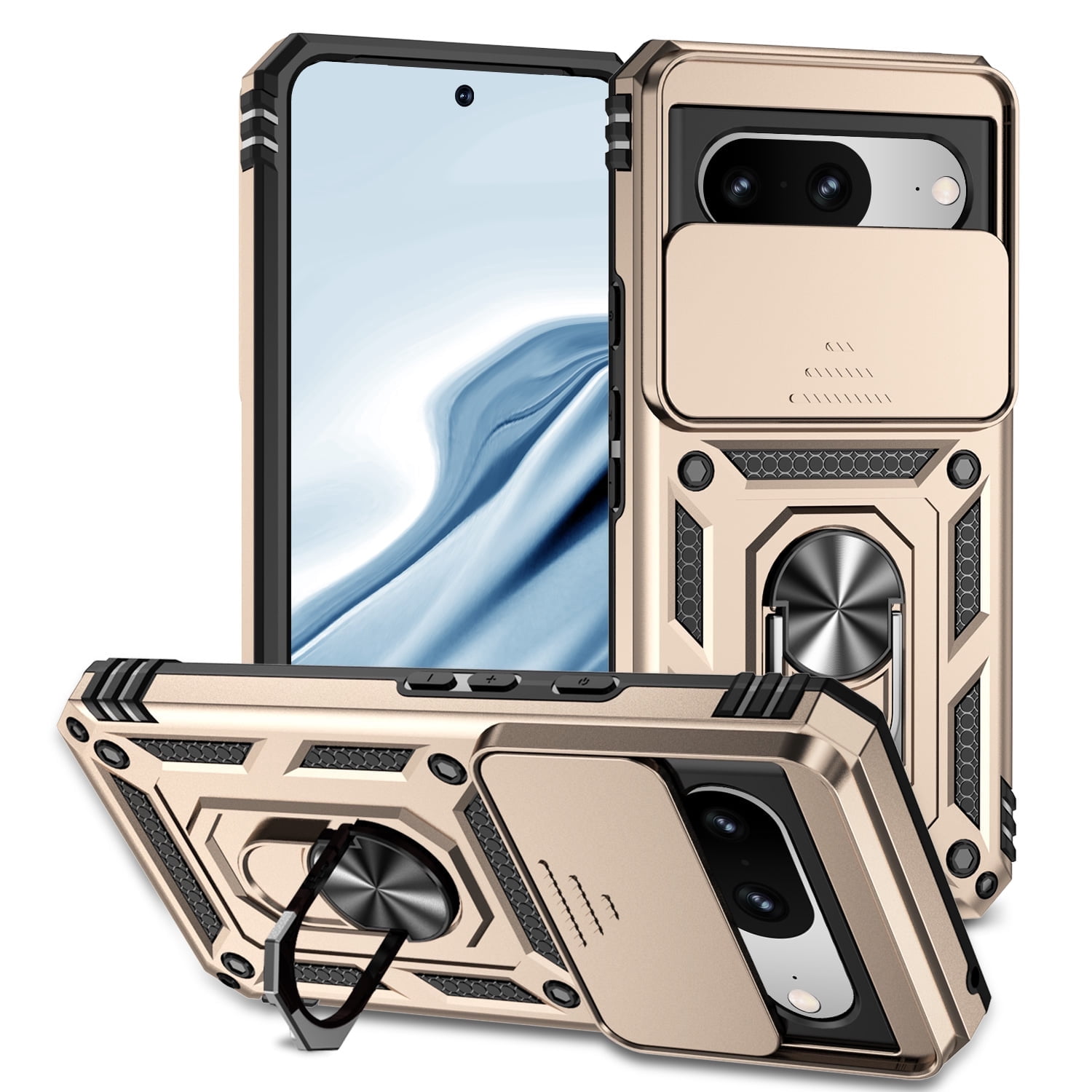 For Galaxy A35 5G Case [Slide Camera Cover] Kickstand Shockproof Cover