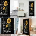 thumbnail image 6 of Sunflower Leaves Fabric Shower Curtain Spring Floral Black Washable Shower Curtains for Bathroom, Waterproof Bath Curtain with Hooks Home Decor 72x84in, 6 of 8