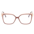 thumbnail image 2 of Gafas Shiratori rectangulares que bloquean la luz azul, color champán, 2 of 7