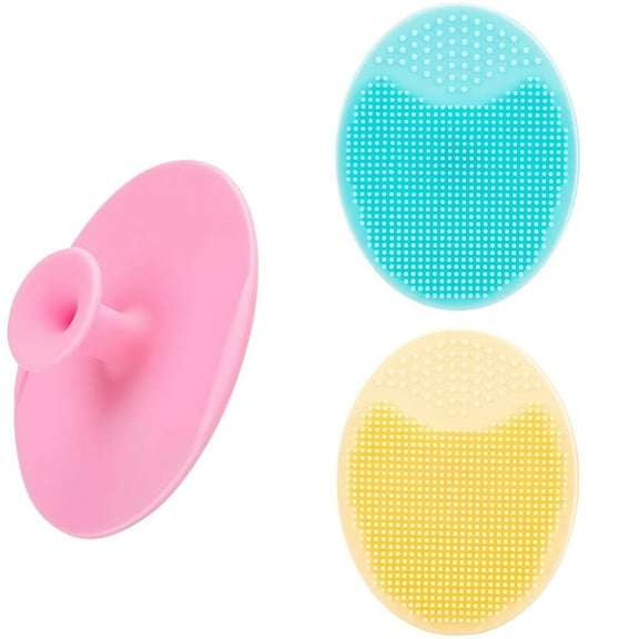 Artrylin 3 Pcs Face Scrubber,Silicone Facial Cleansing Brush Face Exfoliator Pads Face Scrub Brush for Skin Facial Scrubber Facial Cleanser Brush