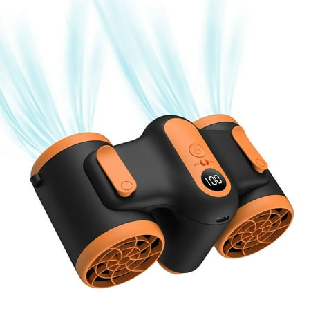 

Lazy People Wearable Cooling Fan Mini Lightweight Smart Hanging Waist Fan for Men Women Boys Girls Gifts Orange