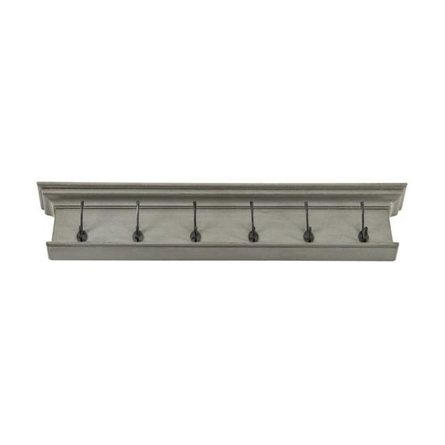 Novasolo D162K 6 Hook Coat Rack, Grey & Brown