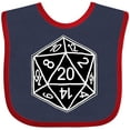 thumbnail image 3 of Inktastic 20 Sided Black Dice Boys or Girls Baby Bib, 3 of 4