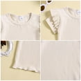 thumbnail image 5 of Gubotare Little Girls Shirts Toddlers Girls' Short Sleeve T Shirt Summer Toddlers Girls' T Shirt with Round Neck Size 3T 4T (Beige,3-4 Years), 5 of 5