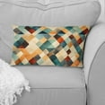 thumbnail image 4 of Designart "Natural Green and Beige Tones Mosaic" Geometric Printed Throw Pillow, 4 of 5