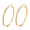Gold, variant on 14K Gold Large Hoop Earrings with Simulated Diamonds in 14K Yellow Gold Plated