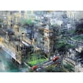 thumbnail image 2 of Lague, Mark 32x25 White Modern Wood Framed Museum Art Print Titled - London Green - Big Ben, 2 of 4