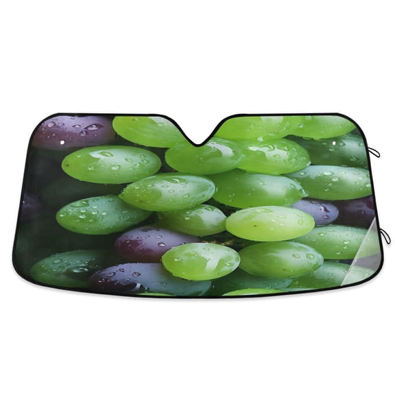 Grape Fruit Car Windshield Sun Shade Foldable Car Front Window Visor Heat and UV Protection 53x23.5