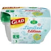 Glad Holiday Deep Dish Food Storage Containers, Large, 3 ct