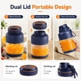 thumbnail image 4 of 180W High Power Portable Blender Cup, 38 Cutting Blades Electric Mixer Cup with Double Lid, 28/45oz USB Rechargeable Mini Juicer for Home Gym Travel, 4 of 7