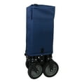 thumbnail image 6 of Harper & Bright Designs Utility Collapsible Folding Wagon Cart Heavy Duty Foldable, Beach Wagon, Max load 200lbs, 35.43''L×19.7''W×39.37''H, Dark Blue, 6 of 9