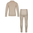 thumbnail image 2 of TiaoBug Kids Thermal Long Johns Set Underwear Long Sleeve Tops and Pants Warm Base Layer Set Coffee 2-3, 2 of 7