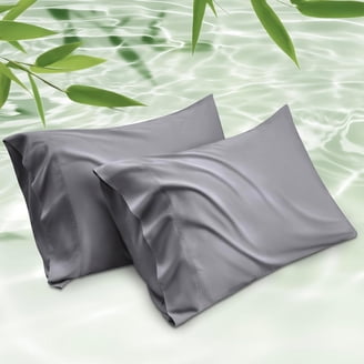 Dark Grey Satin Pillowcase (2 Pack) Queen Size (20x30 inches  display picture 3
