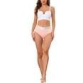 thumbnail image 2 of Bragas Allegra K para mujeres (Disponibles en tallas grandes), control de abdomen alto, rosa claro M, 2 of 4