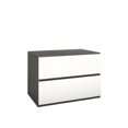 thumbnail image 2 of Pemberly Row Moderne 4 Pièces Twin Size Chambre Ensemble en Ébène et Blanc, 2 of 9
