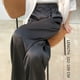 thumbnail image 1 of NOVEDAD DE VERANO 2023, pantalones de satén de seda para mujer, pantalones de traje de pierna ancha informales negros de cintura alta a la moda coreana para mujer, pantalones de gran tamaño Tan Jianjun unisex, 1 of 2