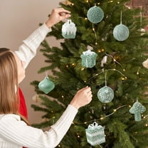 AZXY Christmas Balls, Christmas Tree Balls, Christmas Ornaments Balls, Christmas Decorations Balls, In/Outdoor Christmas Balls, A Set of 8 Light Green Christmas Balls for Christmas