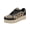 Black, variant on Women's Leopard Print Platform Sneakers,Lace Up Color Block Design Non Slip Thick Sole Fashion Casual Walking Shoes for Daily Errands Weekend Outings