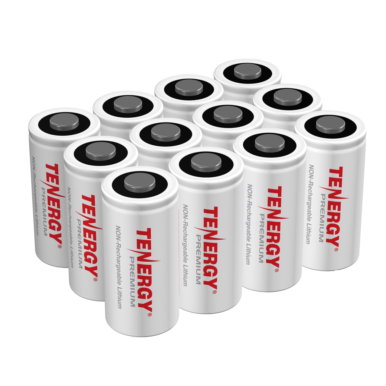 12pack, Tenergy Premium CR123A 3V Lithium Battery PTC protected [Non