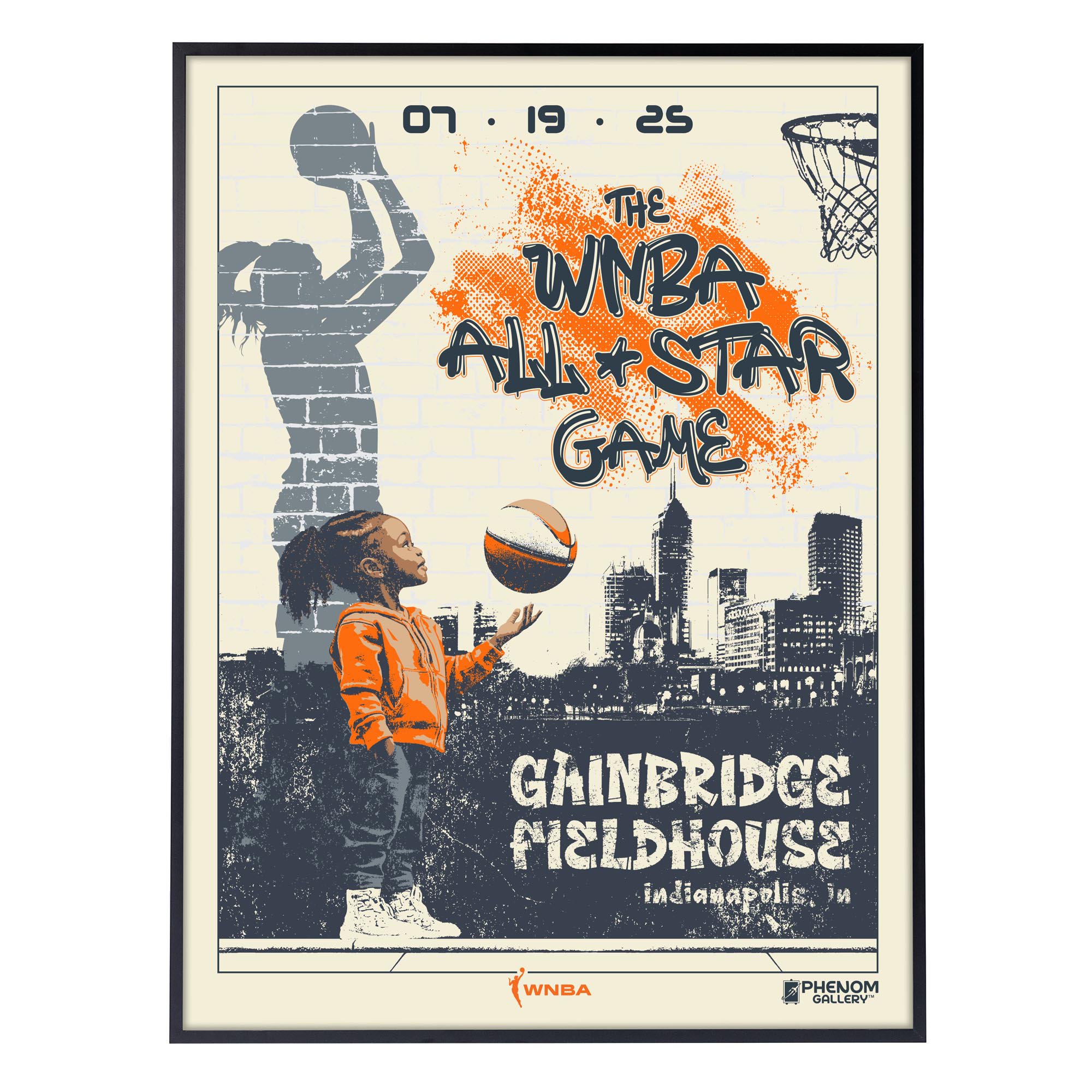Phenom Gallery 2025 WNBA All-Star Game 18" x 24" Framed Serigraph