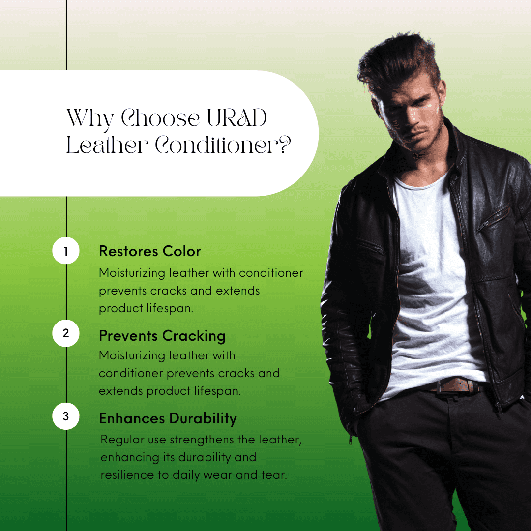 URAD Leather Polish, 7 oz, Clear, Neutral, or No Dye Added Leather Conditioner, 1 Count