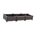 thumbnail image 1 of Recipiente de plantas de cama de jardín , caja de plantador de plantación de plantación fácil de usar fácil de usar para el patio del patio 120 cm x 40 cm x 22 cm, 1 of 8