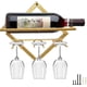 thumbnail image 1 of Metal Wall Mounted Wine Rack, Foldable Wall Mounted Wine Rack Organizer, Red Wine Bottle Display Stand With Screws, For Home Kitchen Bar Wall Decor, 1 of 5