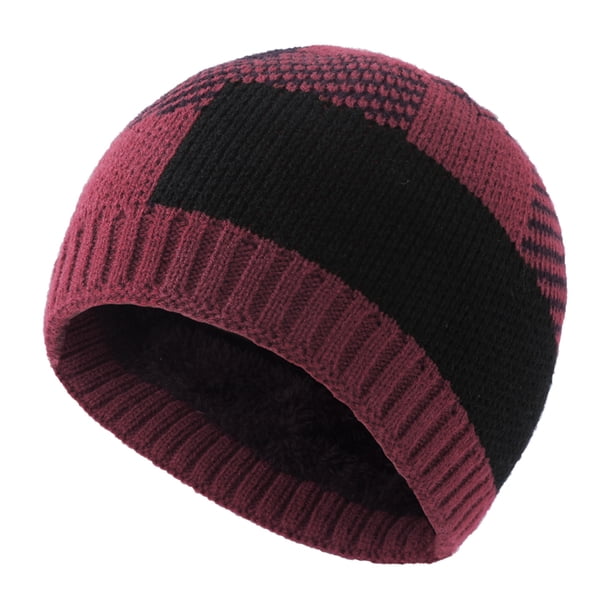 Gorros de invierno cálidos con forro polar para hombre y mujer, unisex, con puños