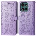 thumbnail image 3 of Funda Cartera FOXDOCK para Motorola Edge 2024 , Flip PU con Relieve de Gatos y Perros, Tarjetero y Soporte, 3 of 6