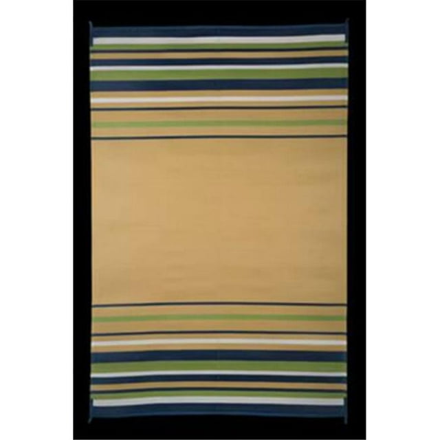 Tapis Extérieur Réversible 8 x 20 Pieds, Marine & Blanc