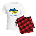 thumbnail image 5 of CafePress - Cool Ukraine Flag Ukrainian Pride Native H Pajamas - Women's Short Sleeve Print T-Shirt and Pants Light Cotton Pajama Set, 5 of 7