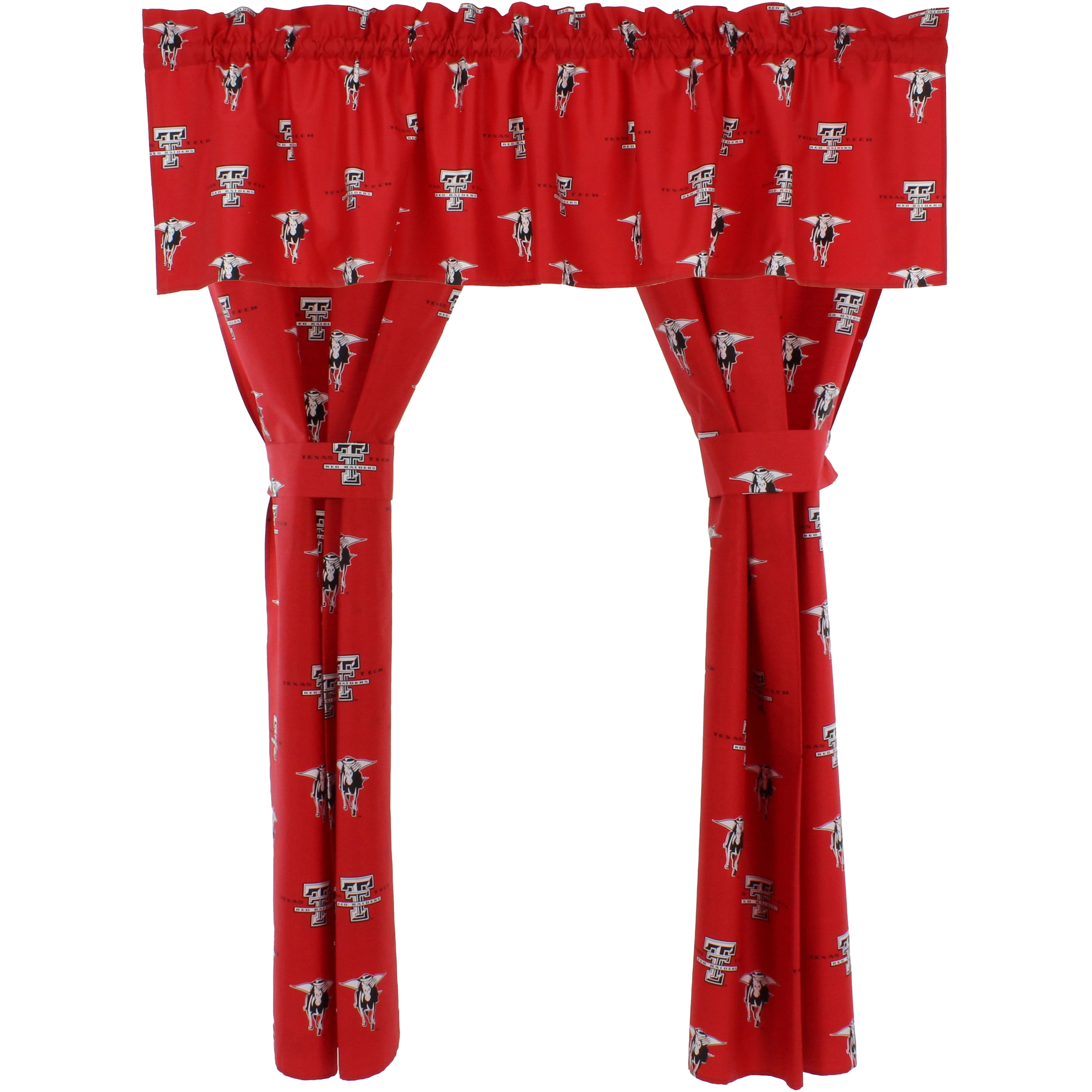 Texas Tech Red Raiders 100 Cotton 63 Curtain Panels Set Of 2
