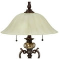 thumbnail image 3 of Kathy Ireland Amor Collection Glass Shade Table Lamp In Bronze, 3 of 6
