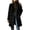 #116-Black, variant on Women's Plaid Wool Blend Coat - Longline Notched Collar Winter Jacket with Button Front