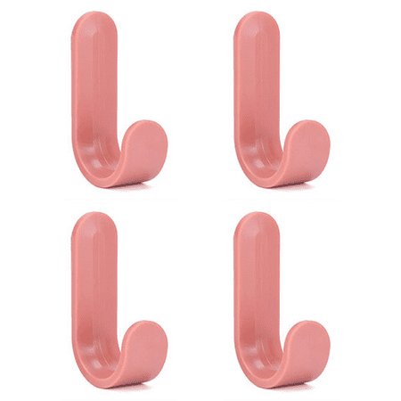 

4 Pack Decorative Wall Hooks Stainless Steel Strong Adhesive Wall Hook for Home Kitchen Bathroom Office