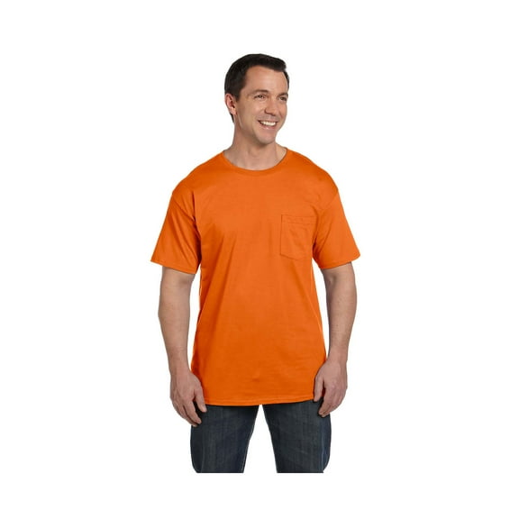 Hanes Adult High Stitch Ring Spun Preshrunk Pocket T-Shirt, Style 5190
