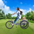 thumbnail image 6 of ABORON Adult Tricycles for Seniors 24 inch with Basket for Dog, 7 Speed Three Wheels Cruiser Bike for Adults, Carbon Steel Trike for Seniors, Safe and Stable, 6 of 13