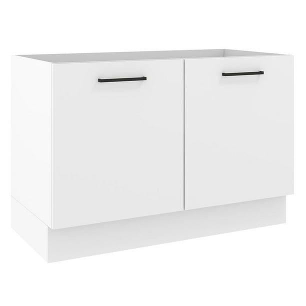 Mueble Inferior de Cocina MADESA Agata 2 Puertas 120 cm Blanco